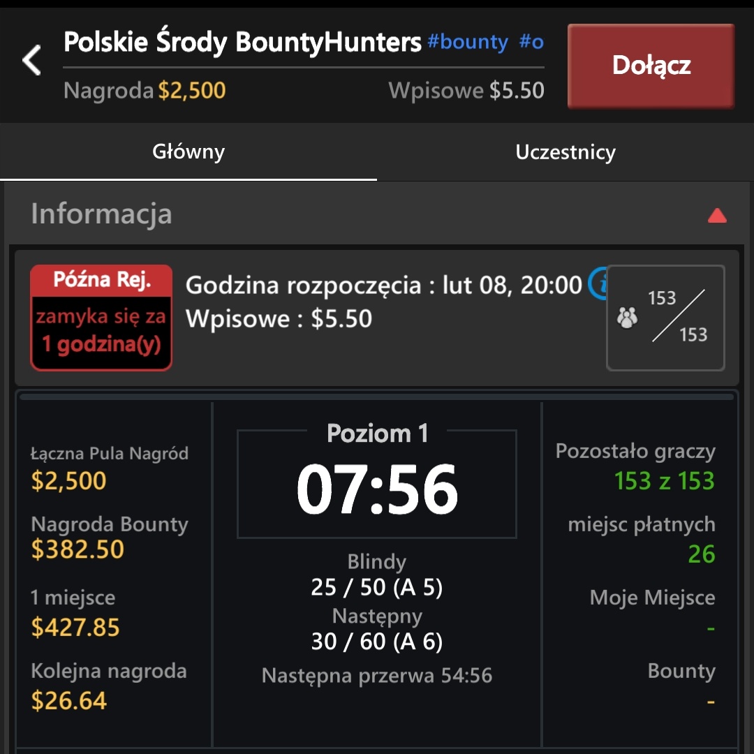 GGPokerPolska's tweet photo. Rozpoczęła się późna rejestracja podczas dzisiejszego turnieju serii POLSKIE ŚRODY 🇵🇱
Powodzenia ‼️👏
#poker #ggpoker #latereg https://t.co/ufUK7IuPlS