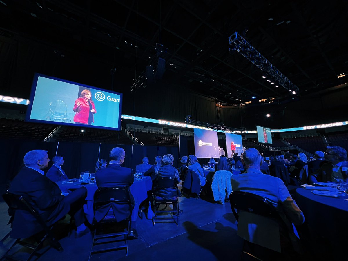 So very proud of my friend <a href="/joy_eakins/">Joy Eakins</a> our new <a href="/ChamberWichita/">Wichita Regional Chamber of Commerce</a> Board Chair. 

I’m paraphrasing her more exciting delivery but “Be bold. Invest unselfishly, for the long-term.”

#chamberwichita #wichitawins