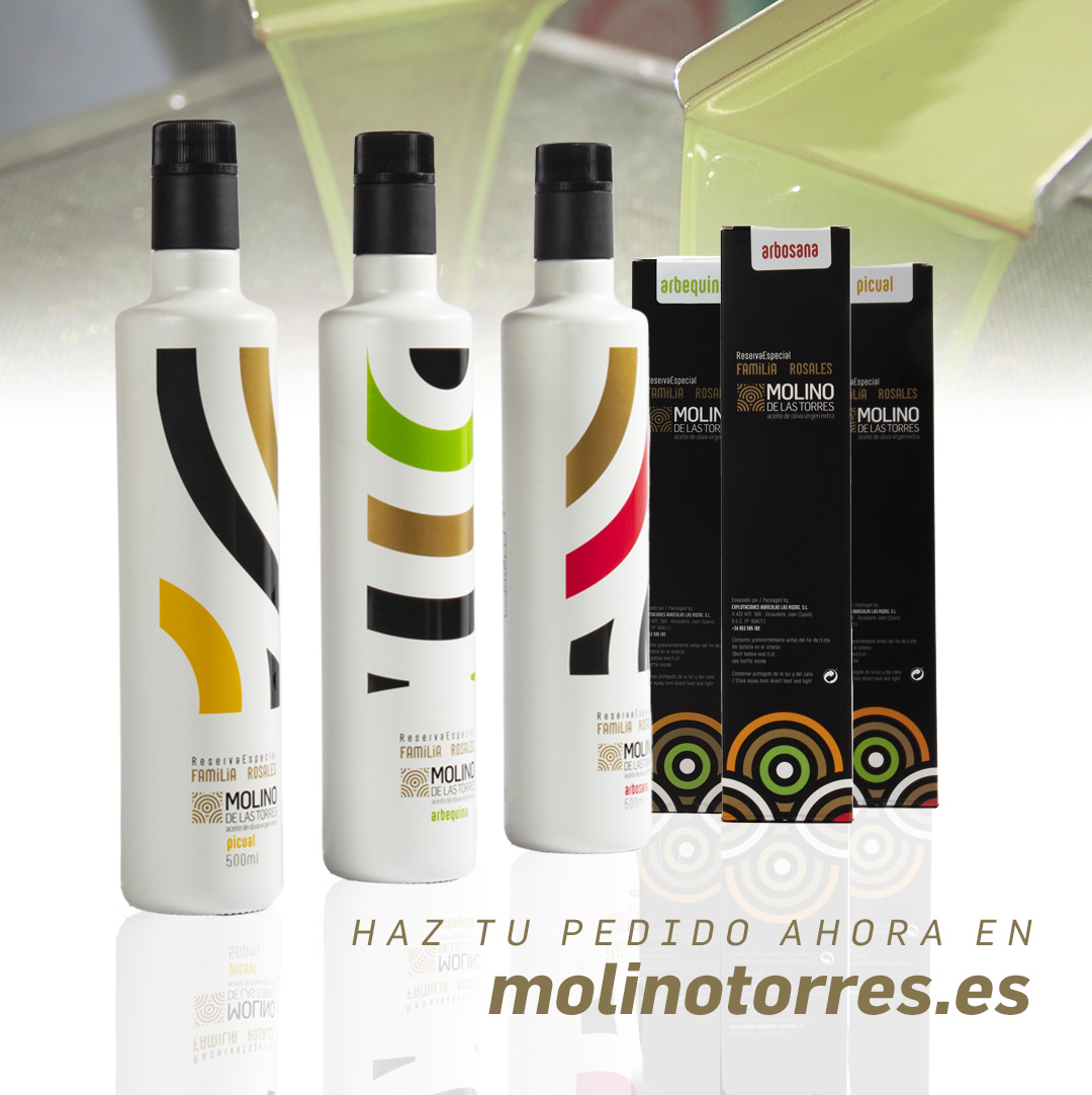 Ten siempre a mano el mejor AOVE en tu cocina y no renuncies al sabor. 
Porque sabemos que no todos los Aceites de Oliva Virgen Extra son iguales, en Molino Torres tenemos los AOVEs Reserva Especial Familia Rosales, seleccionados para que disfrutes de una experiencia única.