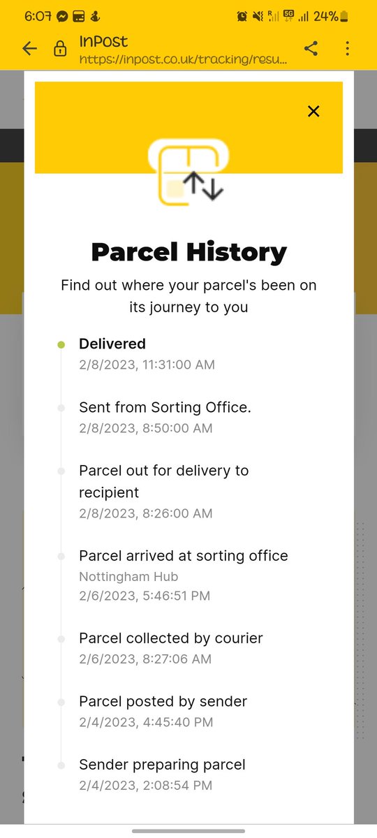 charmeliciousme's tweet photo. @InPostUK Can you please explain why it is marked delivered when my cousin has not recieved the item? therr ia no proper customer service assistance as well to these kind of concerns. https://t.co/u5HJVfAIMD
