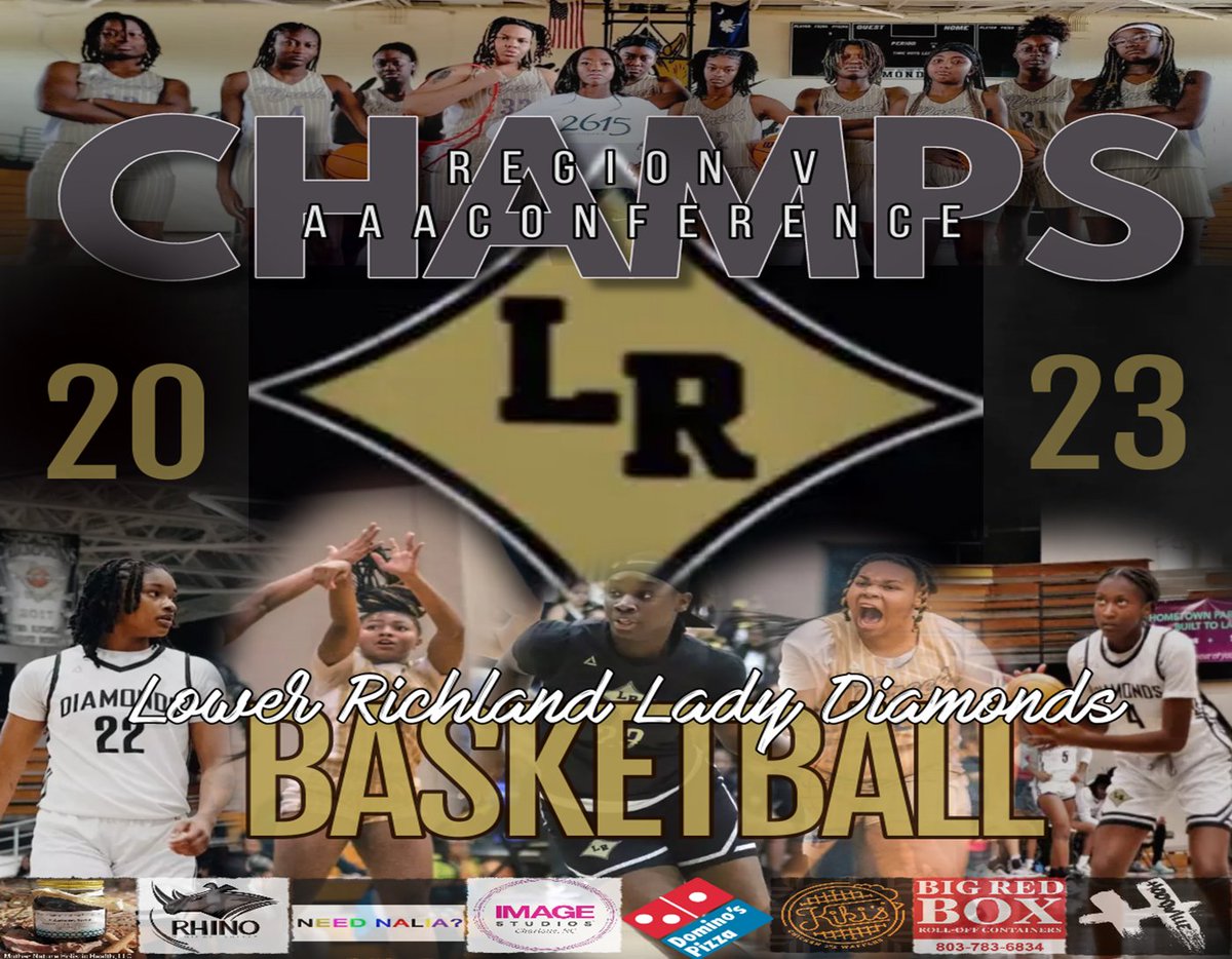 Congratulations to our Lady Diamonds your 2023 Region V Conference Champions <a href="/LRHathletics/">Lower Richland Athletics</a> <a href="/latayna_w/">Latayna Williams</a> <a href="/BigRedBoxDumps1/">Big Red Box Dumpster Company</a> @jgoody55 <a href="/theherdiva/">Tivona</a> <a href="/hoopaville/">HOOPAVILLE</a> <a href="/CLansingBrown/">CLB</a> <a href="/Kikischicken/">Kiki's</a>