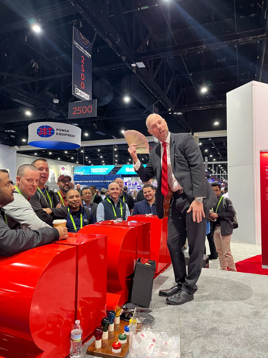 DISTRIBUTECH's tweet image. Some magic is taking place at @ABBgroupnews in Booth #2528! 🎩🐰 Be sure to experience it firsthand! 

#DISTRIBUTECH23 #DISTRIBUTECH #transmissionsystem #distributionsystem #transmissionsystems #distributionsystems #powergrid #evcharging #homeasagrid #energytransition
#smartgrid