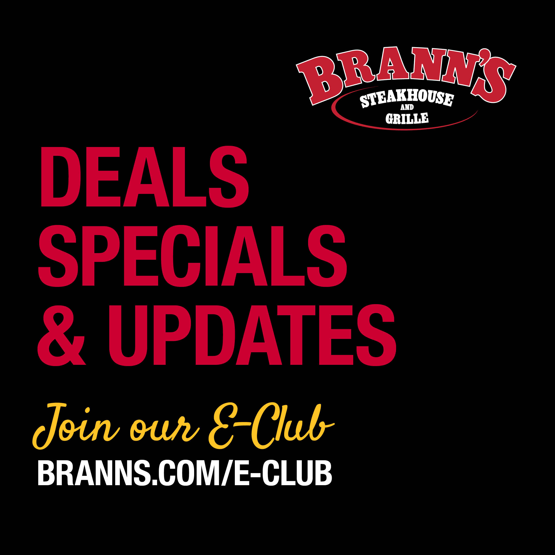 Brann's menu 2024
