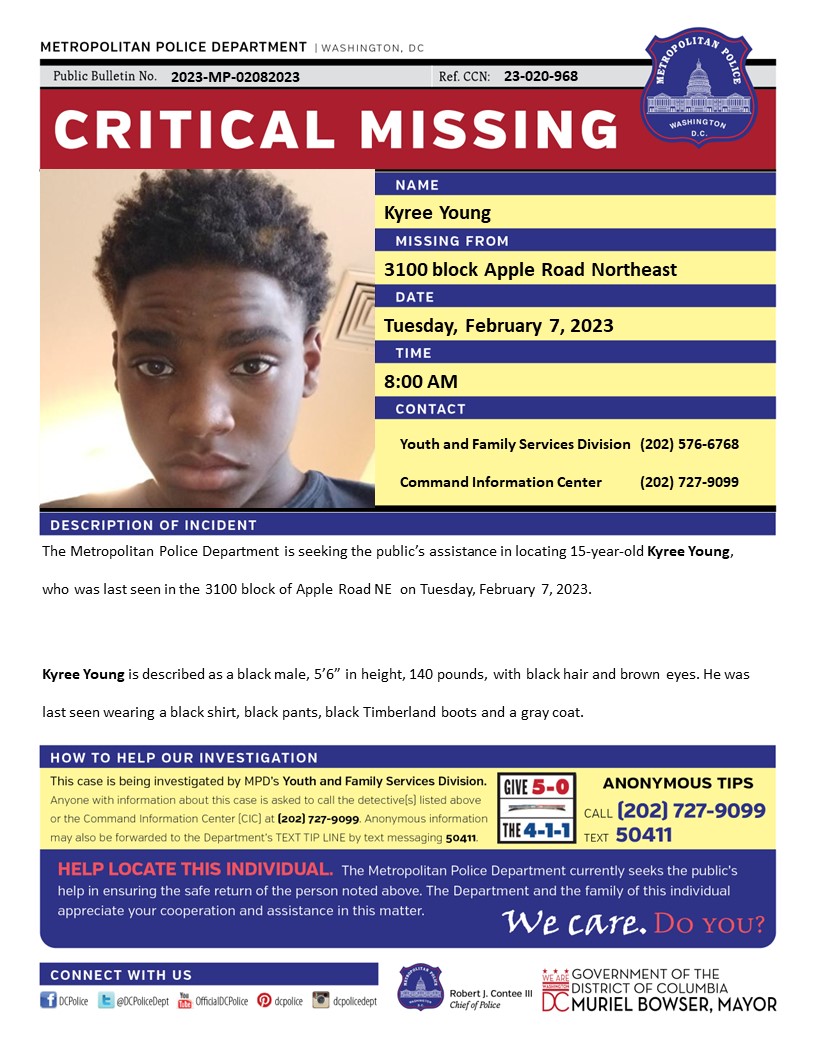 DC Police Department on Twitter "Critical MissingPerson 15yearold