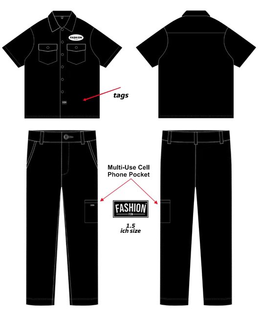 fashionfein's tweet photo. Fashion Fein “Oval Stamp” Work Suits Coming Soon 2/ __ /23 … Which One You Need ? Black , Navy , Brown , or Olive Green ? #WorkSuits #Dickies #WorkShirts https://t.co/5cdzrRdKdW