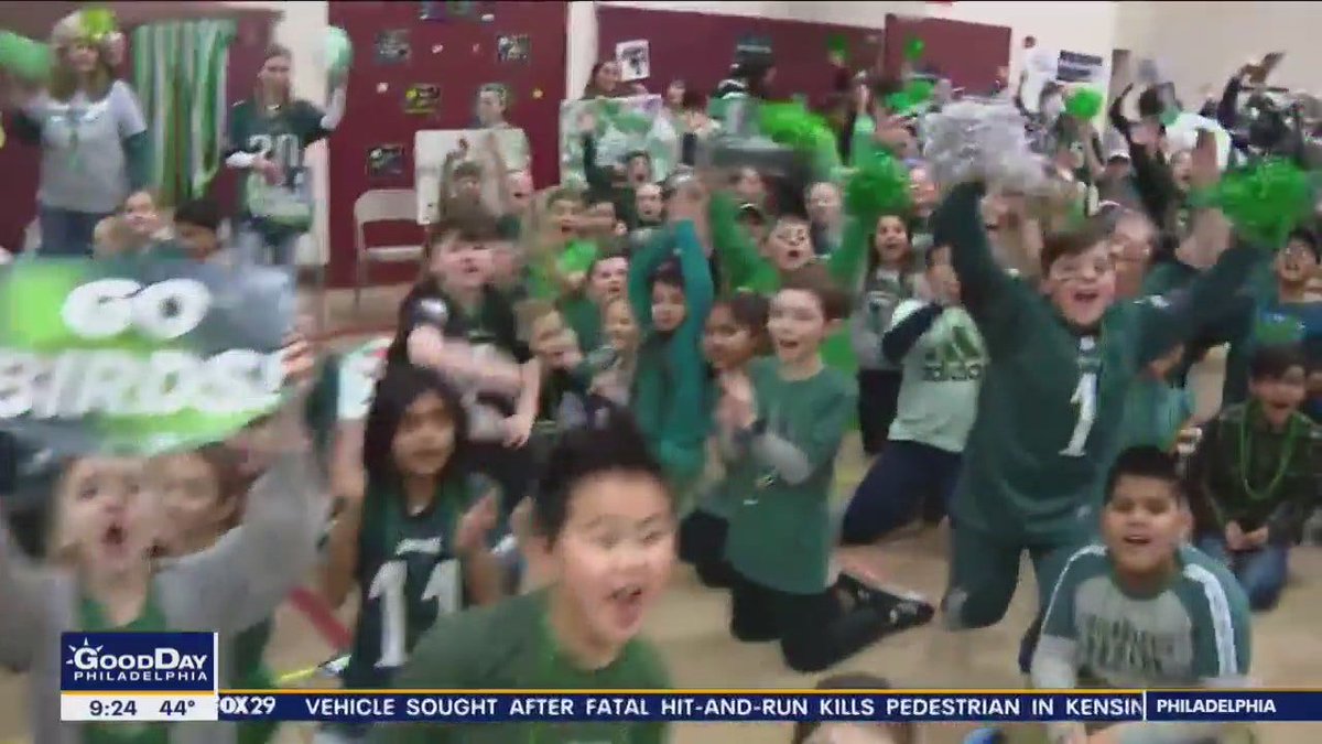 Garnet Valley SD (@garnetvalleysd) on Twitter photo Thank you <a href="/BobKellyFOX29/">Bob Kelly</a> and <a href="/975TheFanatic/">97.5 The Fanatic</a> for cheering on the <a href="/Eagles/">Philadelphia Eagles</a> with our <a href="/bethelspringsgv/">BSES</a> students! #gobirds 🦅 #gvfeeling #gvjags #superbowl
bit.ly/3YhsQ0Q Thank you <a href="/BobKellyFOX29/">Bob Kelly</a> and <a href="/975TheFanatic/">97.5 The Fanatic</a> for cheering on the <a href="/Eagles/">Philadelphia Eagles</a> with our <a href="/bethelspringsgv/">BSES</a> students! #gobirds 🦅 #gvfeeling #gvjags #superbowl
bit.ly/3YhsQ0Q