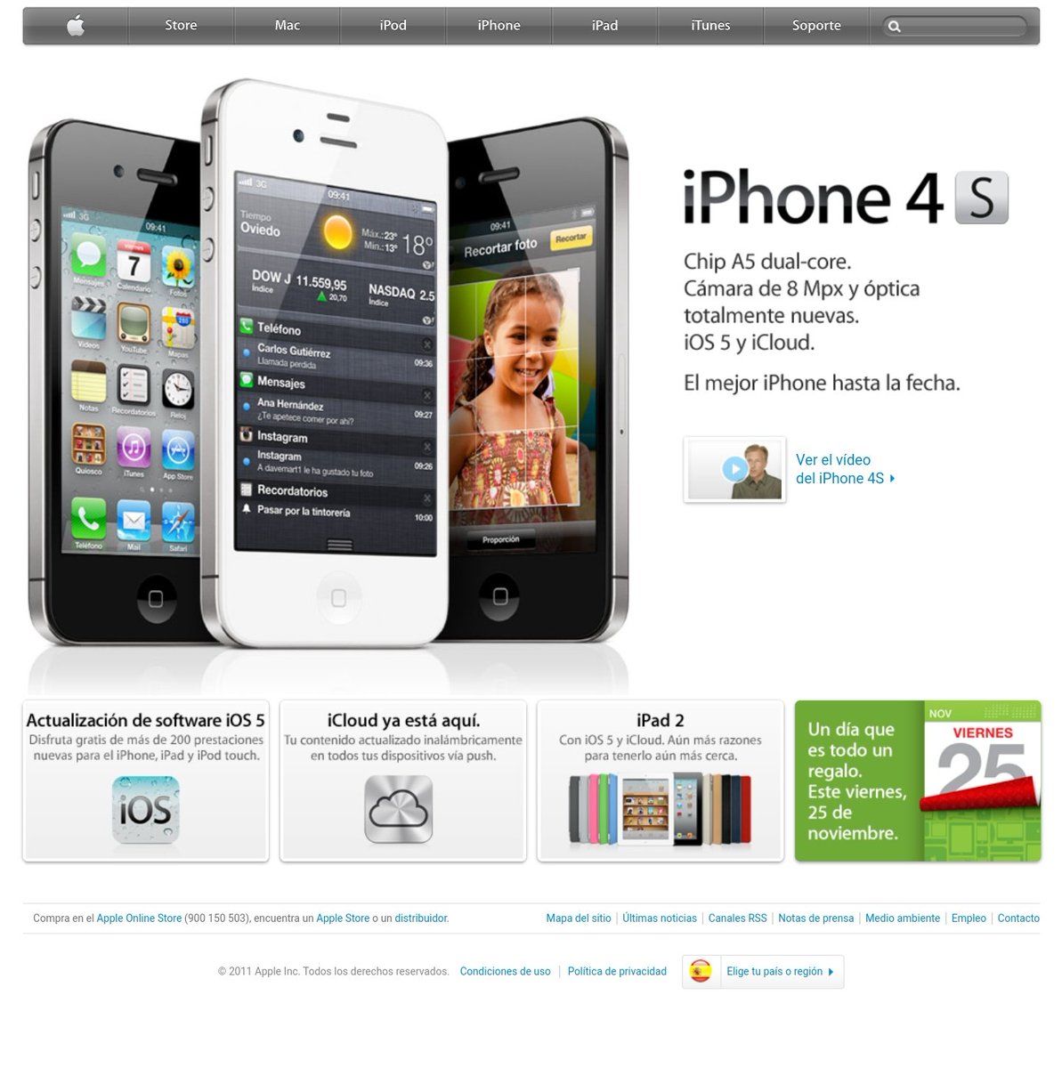 Y así nos presentaba #Apple esta maravilla de teléfono. 
#iphone #iphone4s #HistoriaDeApple