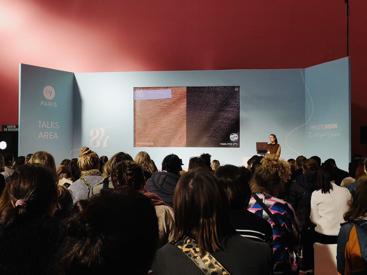 LynnIWilson's tweet photo. So envious but excited that our BDM, Martha https://t.co/RgQOspcTCJ visited @PremiereVision this week attending talks about new materials #Familitex #Pyratex . Look forward to launching our new online material talks series soon…#premiervision #circularmaterials #circulareconomy https://t.co/5AOZ9kN3Cm