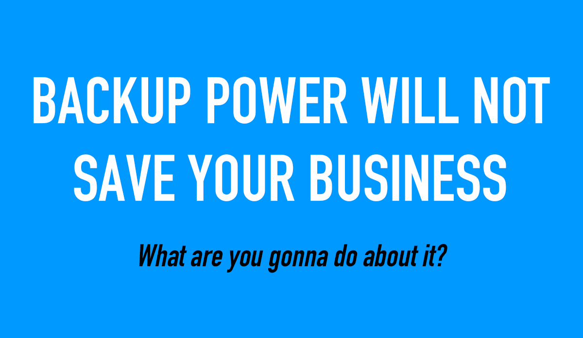 CRi_Internet's tweet photo. Generators can't keep you in business, bec they can't power the infrastructure between you and the internet.

That's why we're partnering w generator &amp; microgrid providers, bec business continuity doesn't happen without internet resilience.

Learn more at https://t.co/LiksFPPlUu https://t.co/QvHE5KUaJn