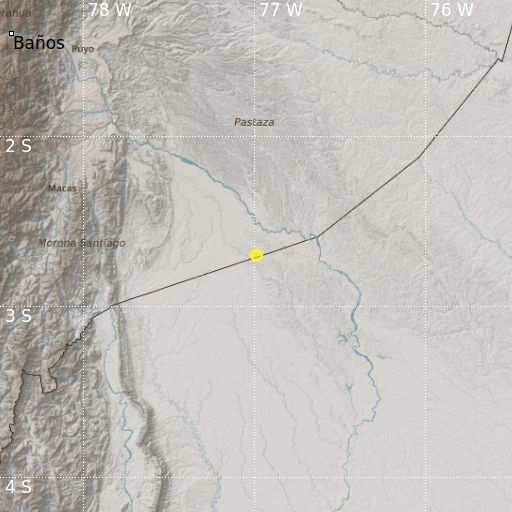 IGecuador's tweet photo. #SISMO ID:igepn2023cswx Revisado 2023-02-08 14:05:22 TL Magnitud: 3.5 Profundidad: 126 km, a 69.0 km de Andoas, Loreto, Latitud: -2.70 Longitud:-76.99 Ecuador. Sintió este sismo? Repórtelo en https://t.co/qopGT0dChY https://t.co/q11J8WtTfa