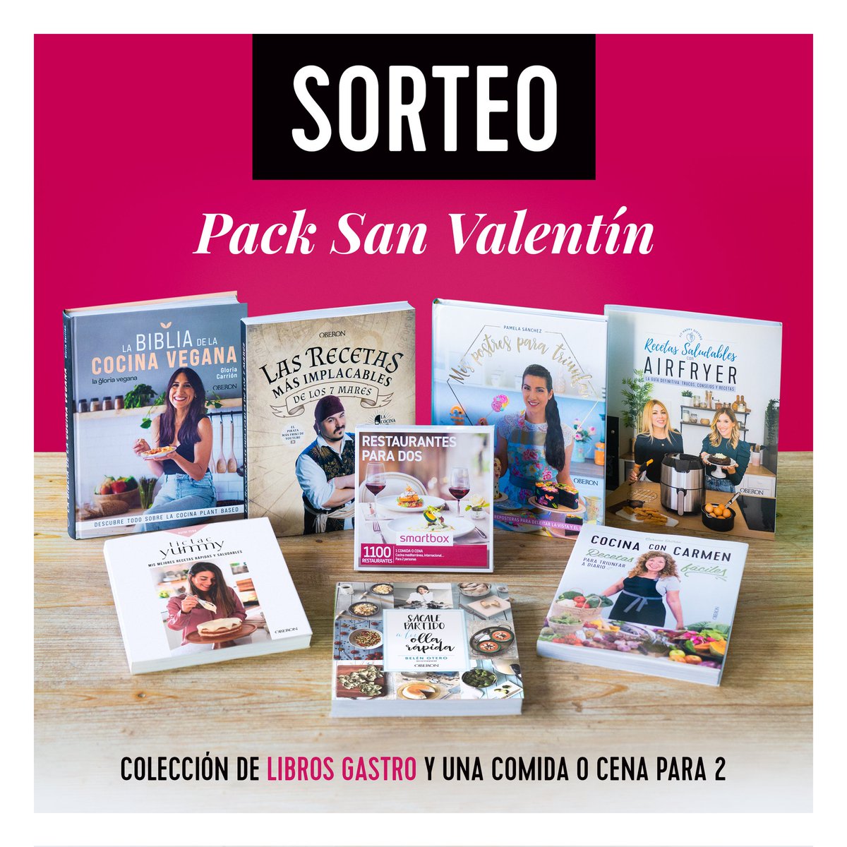 OberonLibros's tweet photo. ❤️ ¡SORTEO! ❤️

Celebra #SanValentín invitando a tu pareja a una comida o cena para dos y sorpréndele con una selección TOP de libros de cocina. 

Entra en nuestro #Blog y descubre cómo participar. ¡Tenéis tiempo hasta el 14 de febrero! 🗓🥰

👉 https://t.co/ahFrkHWS2f https://t.co/ijbHahuH6O