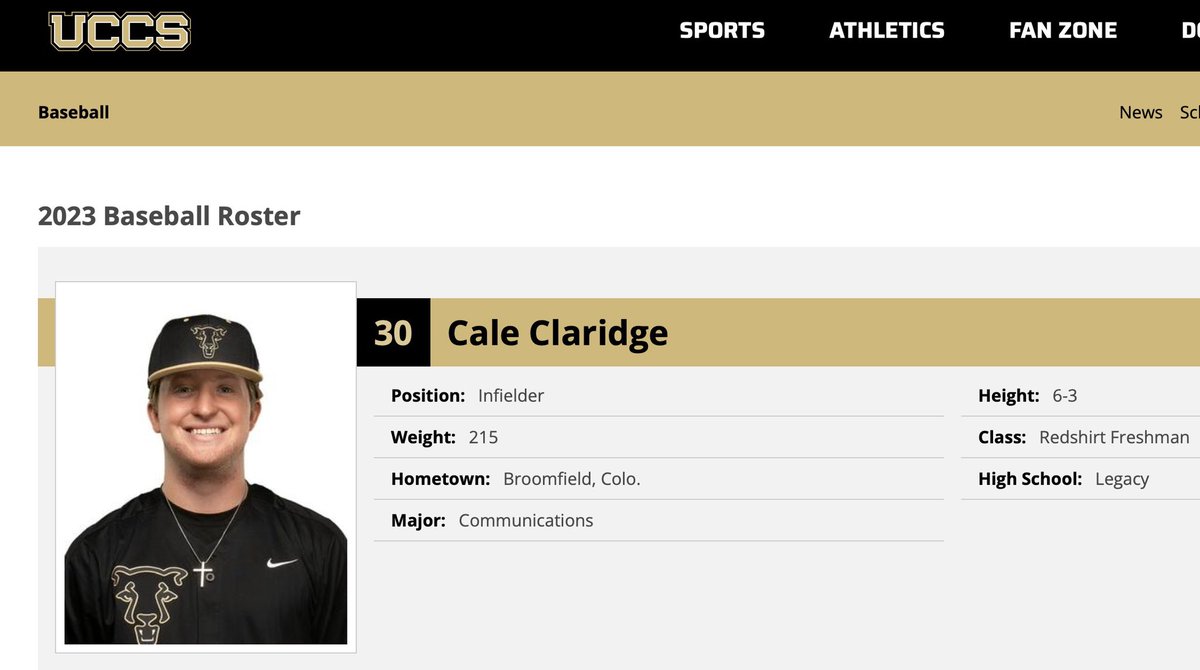 Tough day.  <a href="/CaleClaridge/">Cale Claridge</a> college baseball days are over. An MRI has revealed that his nagging back pain over the last year or so is actually two herniated discs. He has decided the constant pain and risk isn't worth the reward. He is a hell of a ballplayer.  Love you son!⚾️❤️