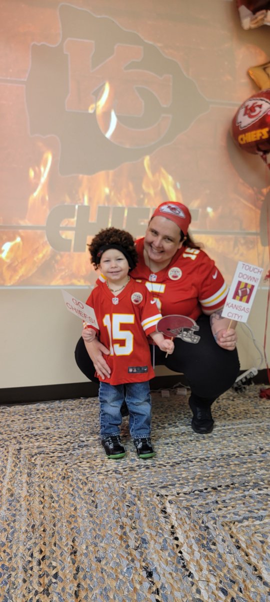 We've Got Spirit, Yes We Do! We've Got Spirit, How 'Bout You?  Here are some of our cuties cheering on our Chiefs!  It's not too late to join in on spirit week!
Coach Thursday - Dress Like Any Reid
Red Friday - Wear Your Red &amp; Gold!