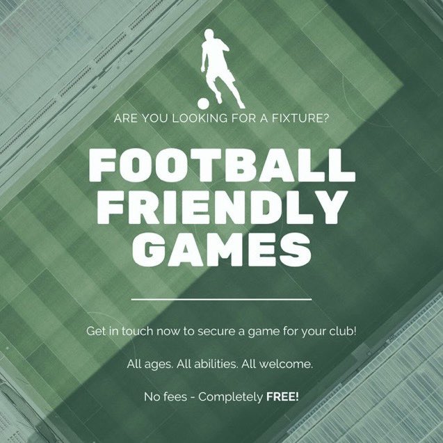 👀 Are you looking for a friendly game? Look no further!

🚨We are looking for juniors teams to play in a range of friendly games we have planned for our touring teams across the UK! 🇺🇸🇨🇦🇦🇺🏴󠁧󠁢󠁥󠁮󠁧󠁿 

🥅 Games suitable for all age groups &amp; ability levels. 

#footballfriendliesee