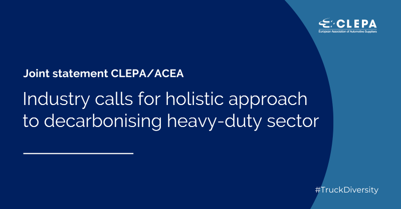 CLEPA_eu's tweet photo. 🚚🍃Europe's mobility transformation is already underway, and the auto industry is fully committed to a fossil-free future. A coherent and progressive regulatory framework for #HDVs is needed to establish the right market conditions for a successful sector transition.
