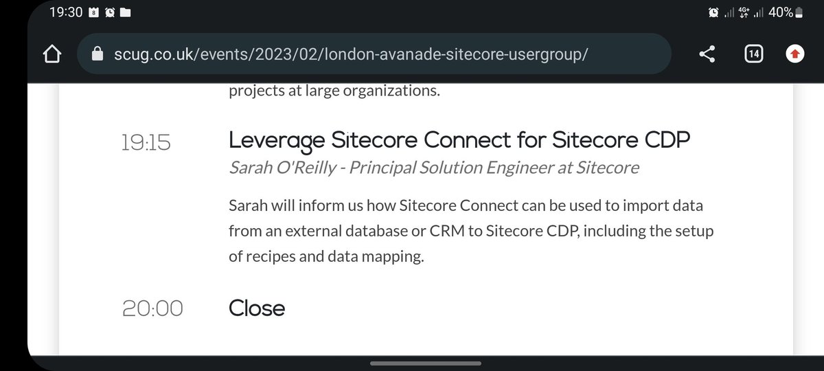 360AgileWeb's tweet image. Our last session by Sarah on Leveraging #SitecoreConnect for #SitecoreCDP #sitecorecommunity #avanade #sug