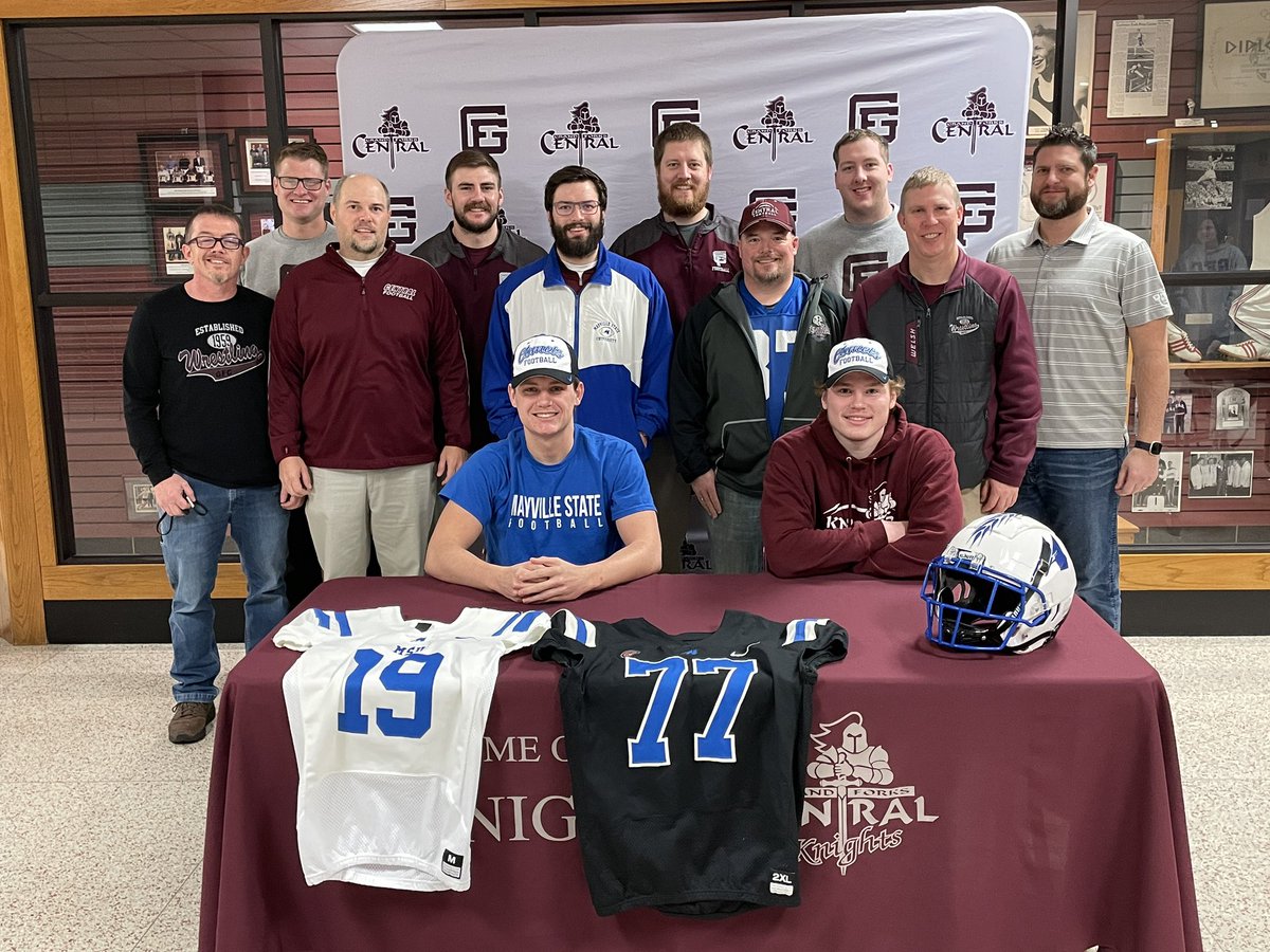 Congrats to <a href="/HaakeJayden/">Jayden haake</a> on signing his Letter of Intent to play college football at <a href="/mayville_FB/">Comet Football</a> in 2023-24! He will join current teammates Tristan Raymond and Michael Torgerson there next Fall!
<a href="/GFC_football/">GFC Football</a> 
#GFCProud
#OnwardCentral