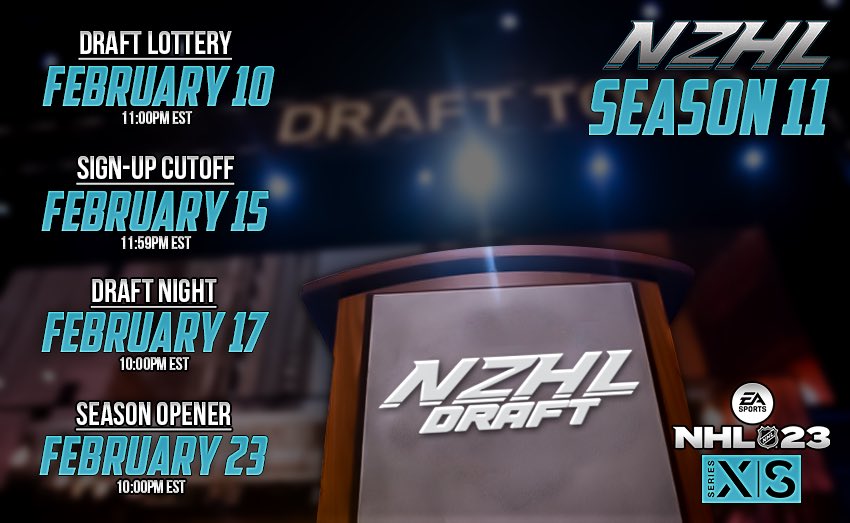 NZHLgg's tweet photo. The #NZHL Season 11 Draft is just over one week away! π
Come watch as we see which team drafts itβs next group of champions for one of #EASHLβs fastest growing 6s leagues! π
Think you have what it takes to be the first overall pick? JOIN NOW β¬οΈ
https://t.co/Z1h4oWhZZV https://t.co/yQI2zJOZ49