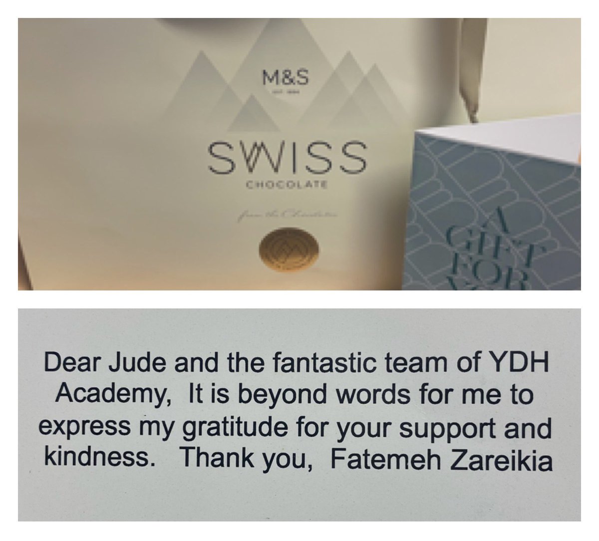 Yeovil_OSCE's tweet photo. Fatemeh sought our help when she failed her #midwifery #OSCE. She passed 9/10 stations and the right thing to do was to give some phone &amp; email advice. We have never met in person but we have touched each others lives in a way we will never forget #randomactsofkindness #shepassed https://t.co/gpOhrE0vRT