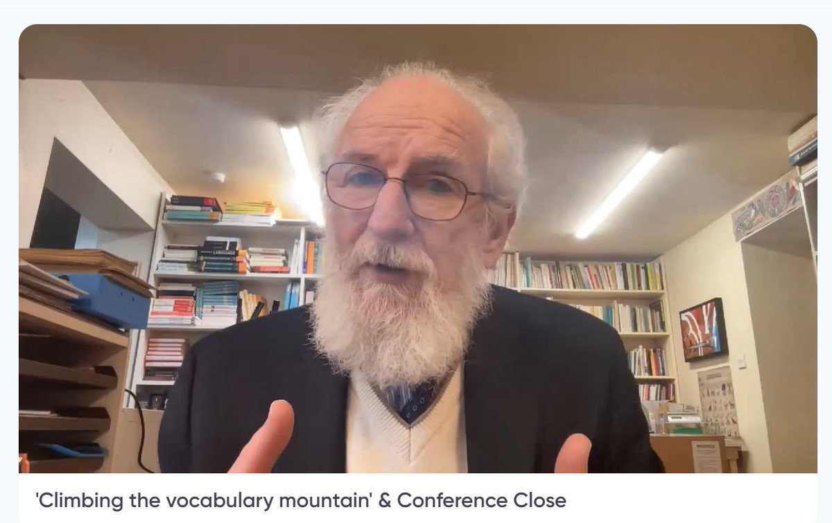 HertsEnglish's tweet photo. This is very special indeed @davcr . We feel privileged to be hearing from the eminent David Crystal. Hard to capture just how very good this session is. #Wordutopia https://t.co/q8nnRiECpO