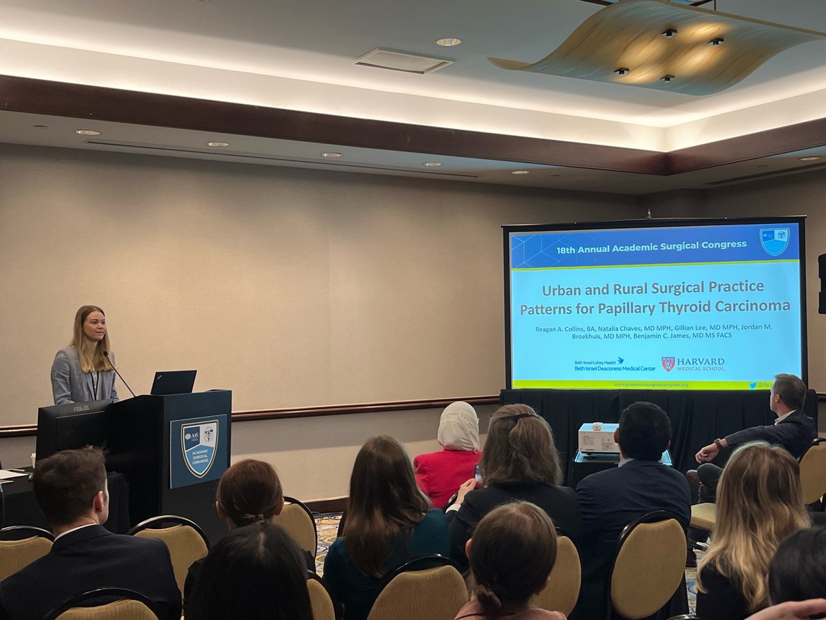 Benjamin James (@benjamesmd) on Twitter photo So proud of <a href="/ReaganACollins/">Reagan Collins</a> presenting on rural versus urban treatment of thyroid cancer <a href="/BIDMCSurgery/">BIDMC Department of Surgery</a> So proud of <a href="/ReaganACollins/">Reagan Collins</a> presenting on rural versus urban treatment of thyroid cancer <a href="/BIDMCSurgery/">BIDMC Department of Surgery</a>