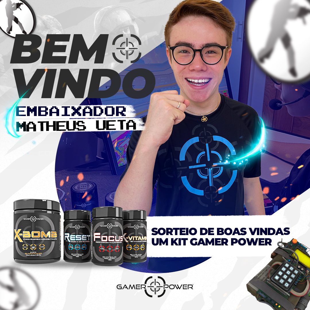 matheusueta's tweet photo. 🚨Agora sou o novo Embaixador GAMER POWER! 

eu e a @gamerpower_ nos juntamos nessa jornada de levar o maior rendimento para os GAMERS dentro e fora do servidor! 🎯

pra comemorar, lancei um SORTEIO de um Kit Gamer Power la no INSTAGRAM!

links pro sorteio nos comentários👇🏻 https://t.co/0ttJQckveb