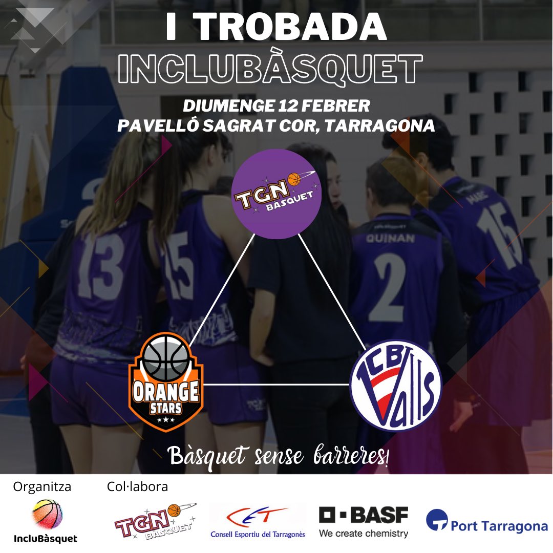 💥Ja tenim aquí la primera trobada de l'Inclubàsquet!!

Aquest diumenge 12 de febrer a les 9.15 del matí, es disputaran dos partits al Pavelló del Sagrat Cor.
