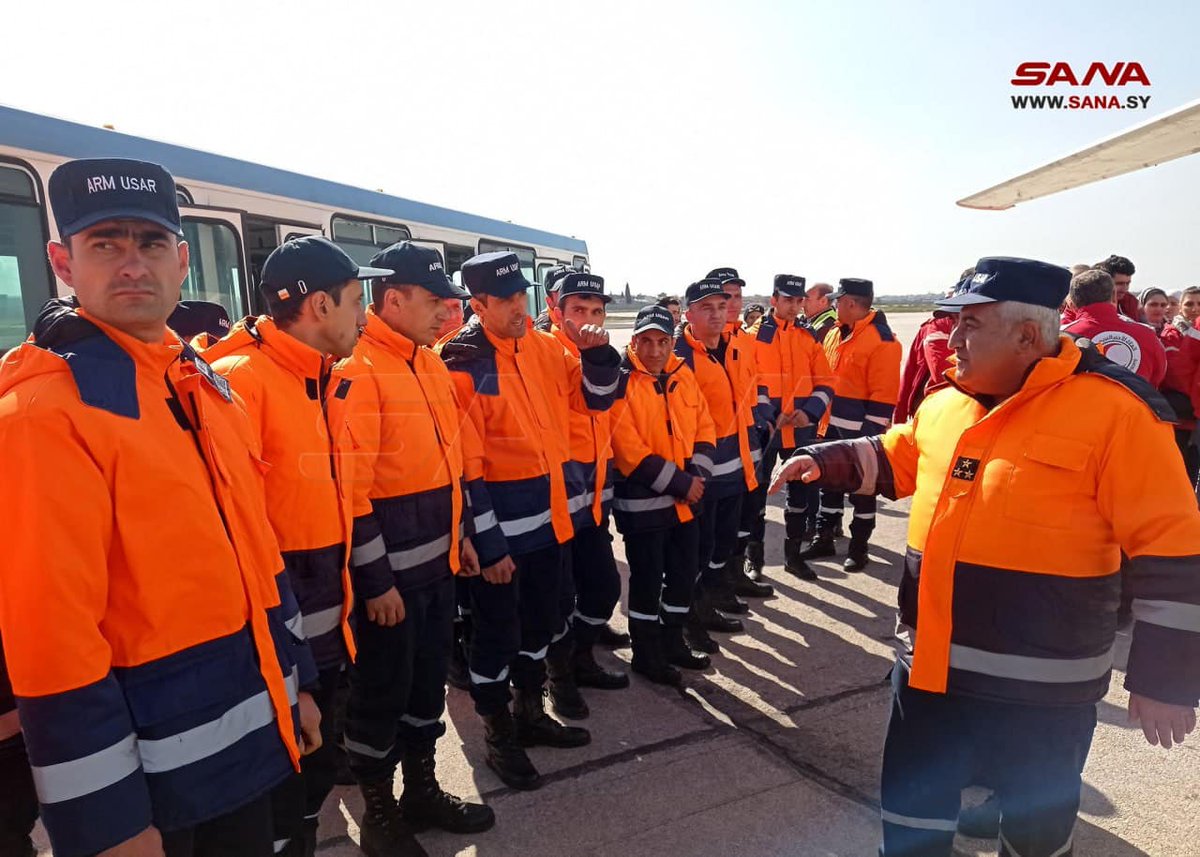 An Armenian rescue team arrived in Syria. 🇸🇾❤️🇦🇲