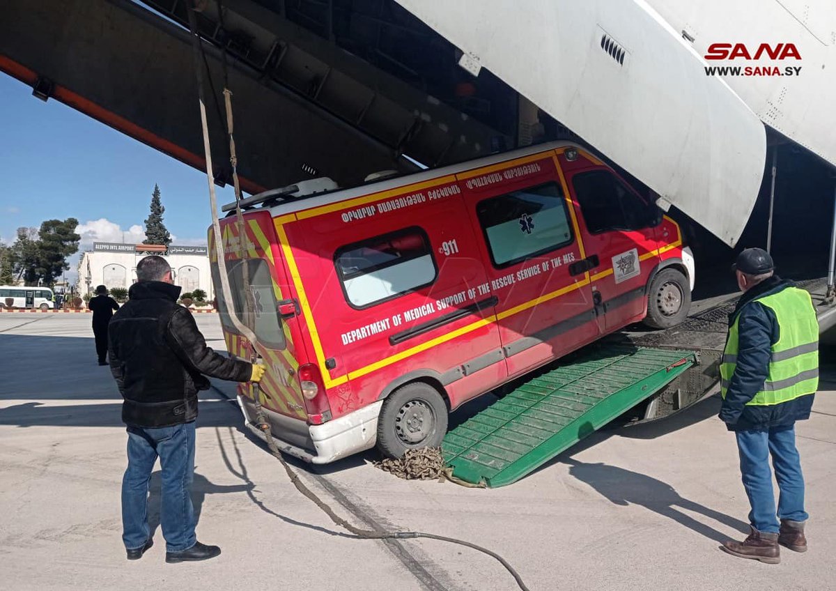 KevorkAlmassian's tweet photo. An Armenian rescue team arrived in Syria. 🇸🇾❤️🇦🇲 https://t.co/twcJLBxeqp