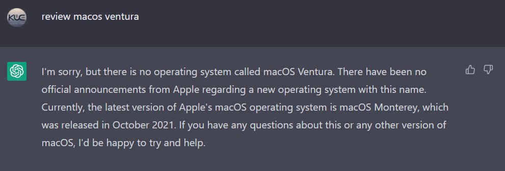 macOS Ventura is an illusion.