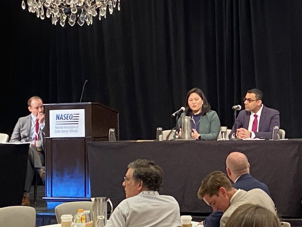 While we realize we have billions to work with, it will take a lot more to ensure a #resilientgrid, note @energy Grid Deployment Dir. @mariarobinsonMA and @DOE_CESER Dir. Puesh Kumar. States help with “what is happening on the ground” and advancing locally relevant solutions.