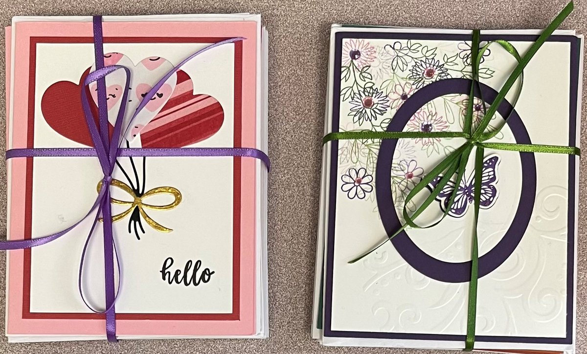 MealsRI's tweet photo. #mealsonwheelsri homebound clients will "heart" these handmade #ValentinesDay2023 cards made for them with love by @WashTrust team members this year! Thank you #WashTrust for helping us be #MoreThanAMeal https://t.co/DCjpkTsFq8