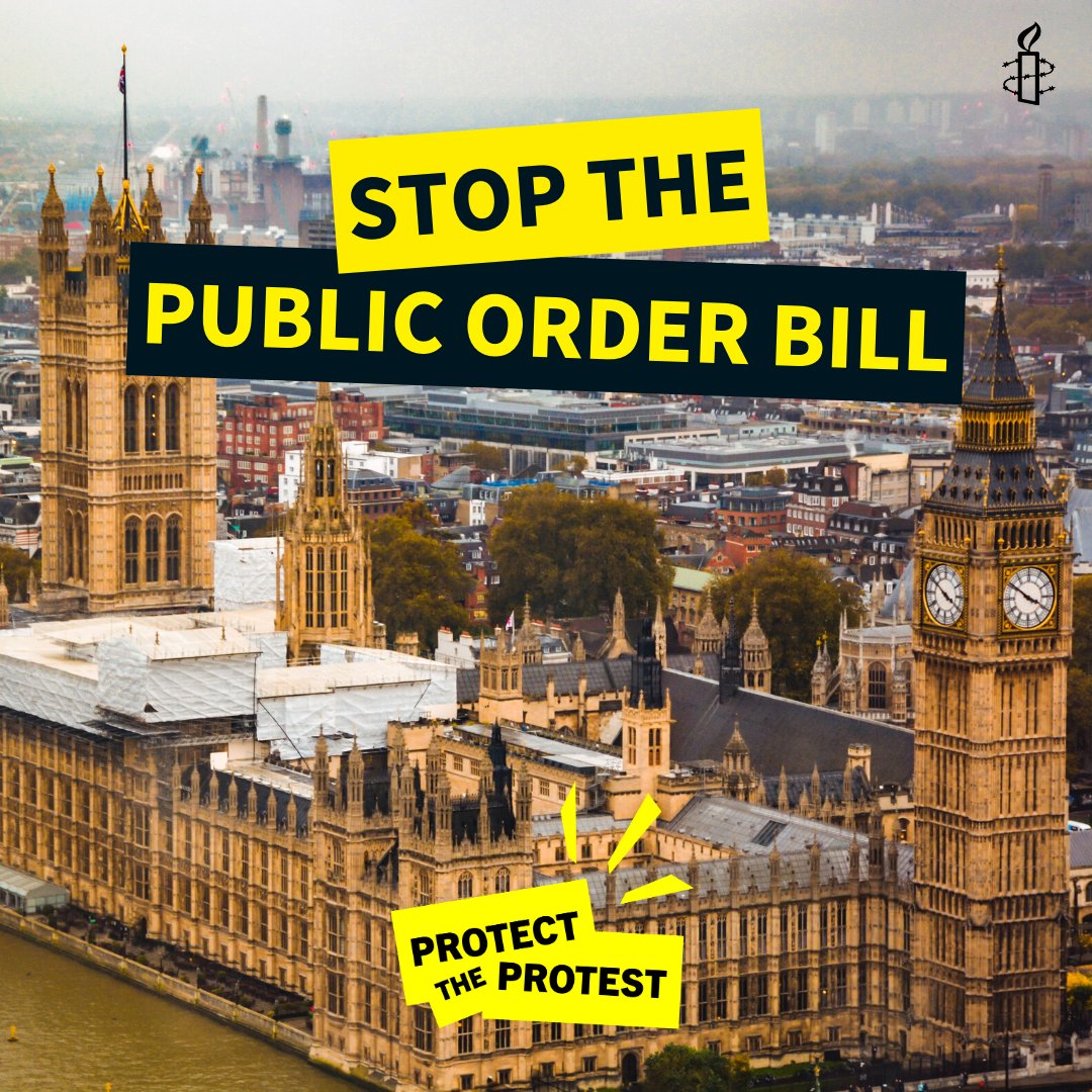 #PublicOrderBill success!🚨

The right to protest is essential for human rights progress. The #PublicOrderBill is a shocking clampdown on our right to protest. Alongside thousands, we are opposing it.

But yesterday, the Lords took out *some* of the worst bits -  what now?

🧵