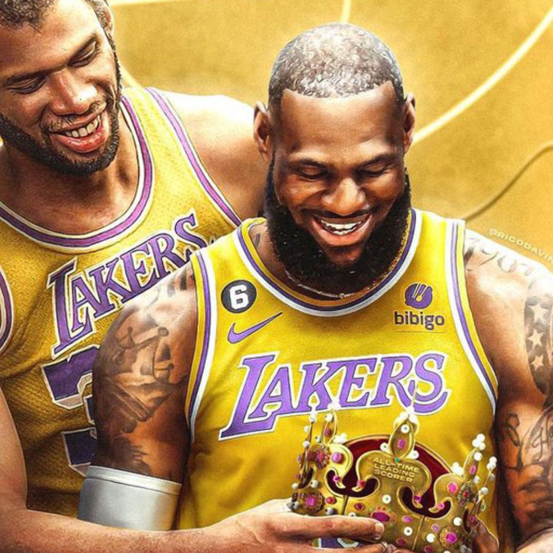 HISTORIQUE !
<a href="/KingJames/">LeBron James</a> dépassse #KareemAbdulJabbar est devient le meilleur marqueur de l'histoire de la NBA
Une Nouvelle Page s'écrit dans l'Histoire du Sport. 👑 
##38388