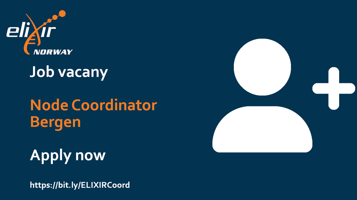 elixirnorway's tweet photo. #JobVacancy  💼

Node coordinator - Bergen

Working as part of the leadership team with member institutions, research infrastructures and key stakeholders of the Norwegian node of @ELIXIREurope the pan-European infrastructure for #lifescience data.

 https://t.co/4fxmPOIqvP https://t.co/2zLjvcLUhv