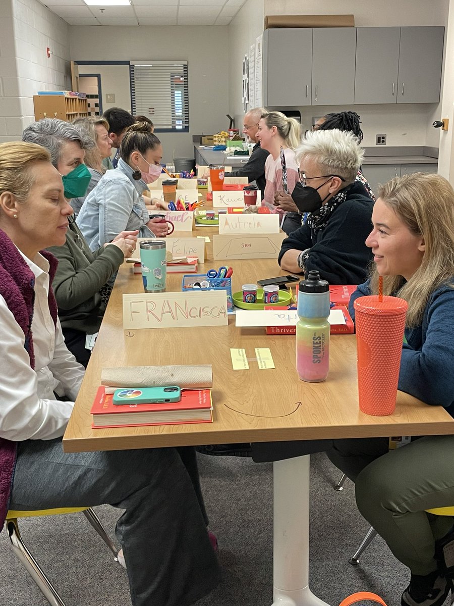 OakThinkers's tweet photo. What an AMAZING, dedicated group of Oakridge educators - at school bright and early to help our students become Thrivers 👏🏼  @micheleborba @APSVirginia @APSGifted @OakridgeConnect https://t.co/OpLAnnw5Qv
