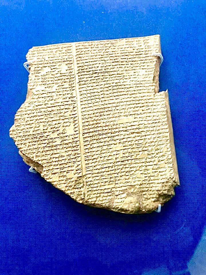 archeologistgg's tweet image. King Ashurbanipal’s Flood Tablet; Tablet XI of the Epic of Gilgamesh. Late Assyrian, 7th Century BC. Excavated at Nineveh, Northern Iraq, by Sir Austin Henry Layard. #assyrian #floodmyth #artefact #archaeological #britishmuseum