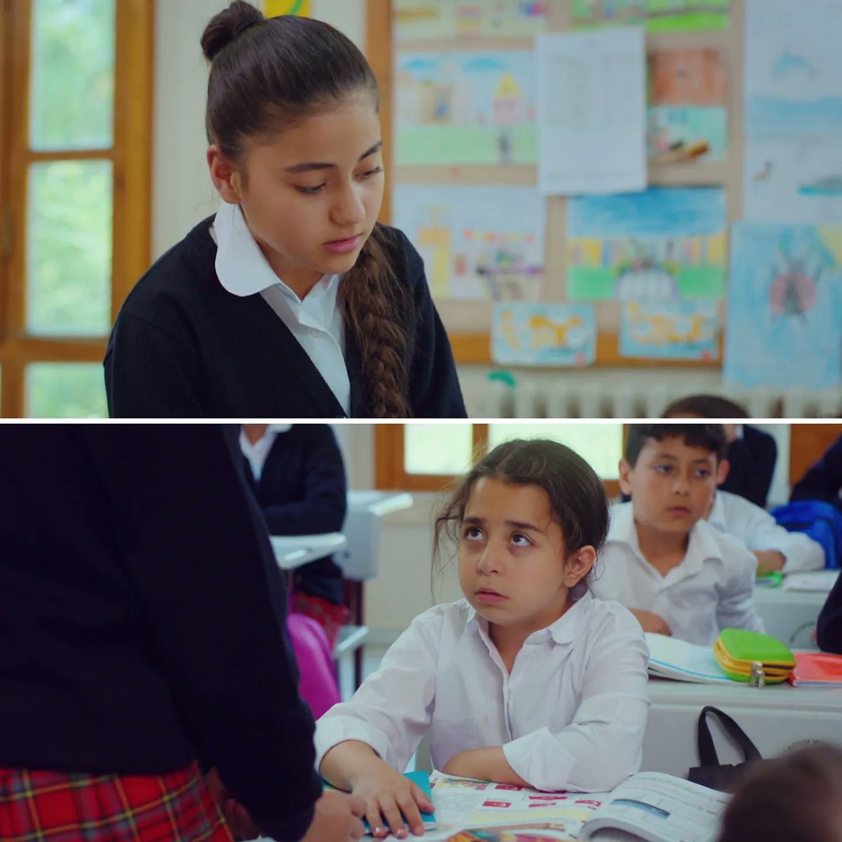 MiHija_Kizim's tweet photo. Fulya ha organizado una colecta para comprar alimento para los gatitos del colegio, pero Öykü no tiene dinero encima. "¿Puedo darte el dinero mañana?" (Capítulo 33) 
#ÖyküGöktürk #BerenGökyıldız #Kızım #MiHija https://t.co/12yM20ohL7