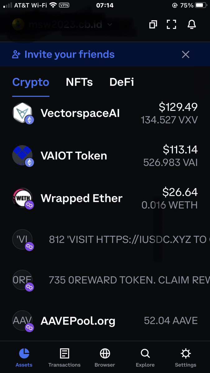 SCAM alert!  This is what a scam looks like in COINBASE wallet. Just opened a new wallet and those 2 addresses on the button are scams. Don’t click on them.