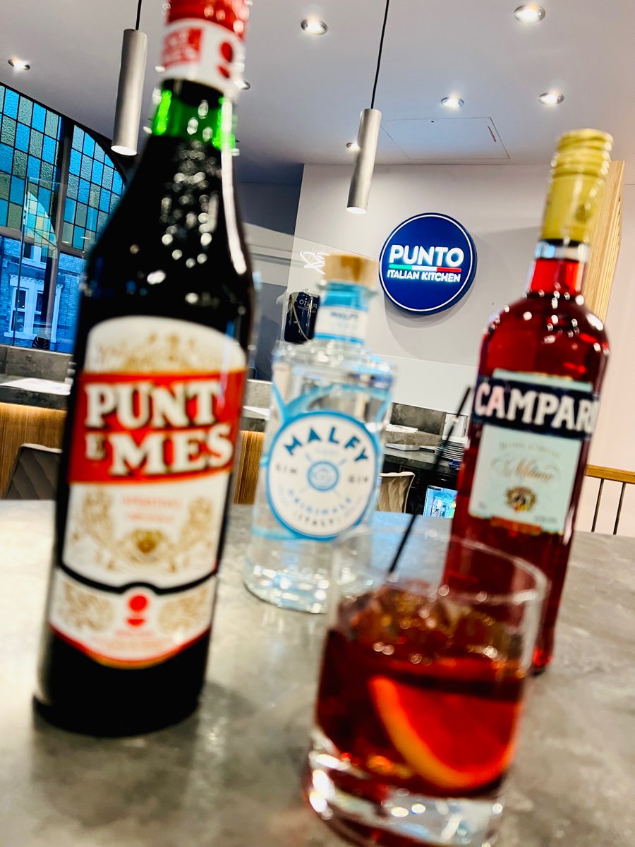 PuntoItalian's tweet photo. Negroni… an absolute classic! Here at Punto Italian Kitchen we make ours with Punt e Mes, Malfy Gin and Campari. https://t.co/BiO7HbUvYJ