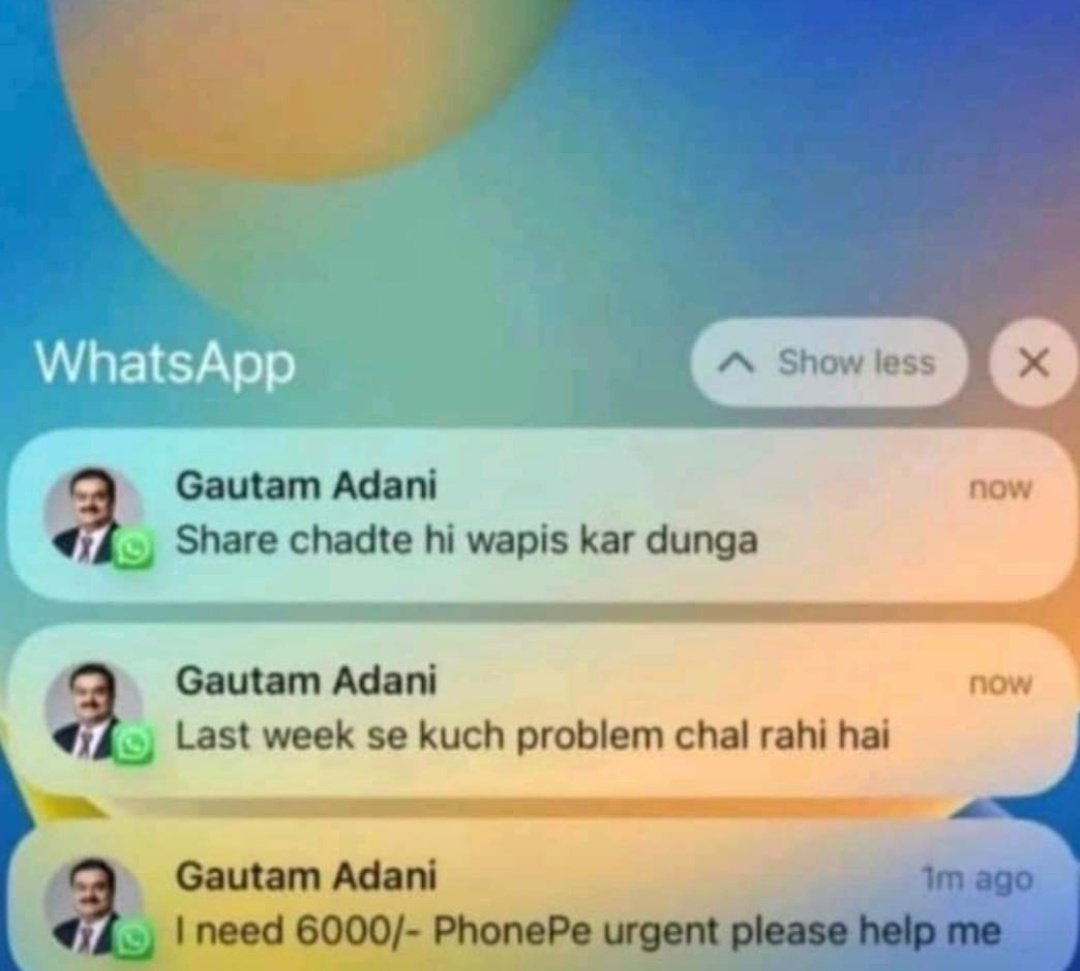 siddh_arth9's tweet image. De diye guys , pareshani me hai Adani ji #AdaniEnterprise #AdaniPower #Adani