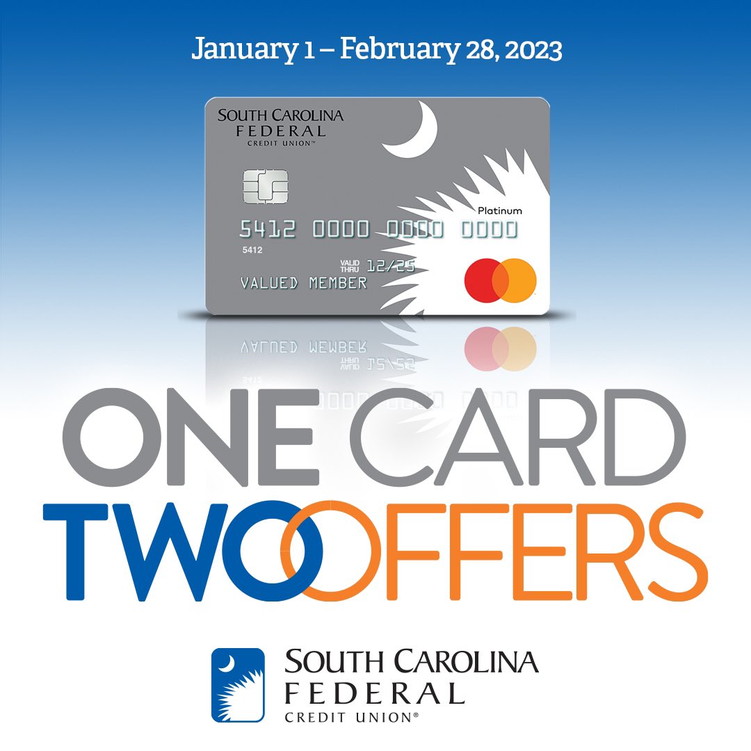 SCFederalCU's tweet image. Get our lowest intro APR on balance transfers and purchases, plus rewards and cash-back options — all with no annual fees.
 
Offer ends February 28.
 
Visit scfederal.org/2offers today!