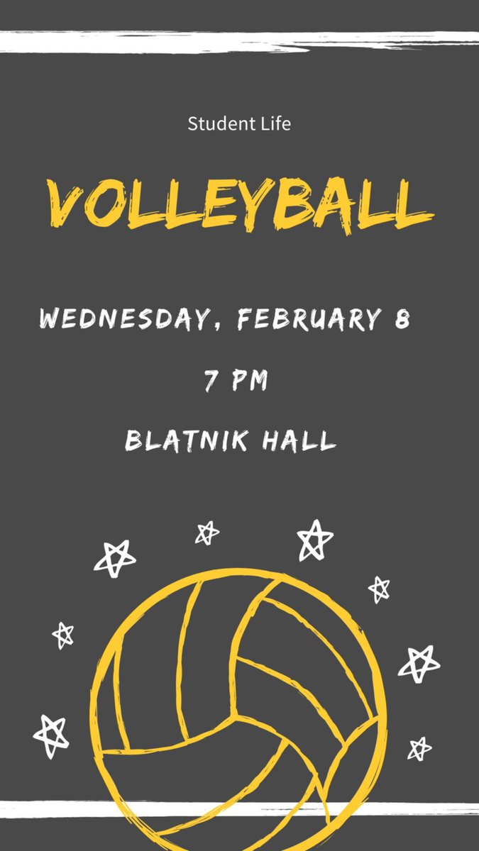 WLActivities's tweet image. Open Volleyball tonight at 7pm in Blatnik!