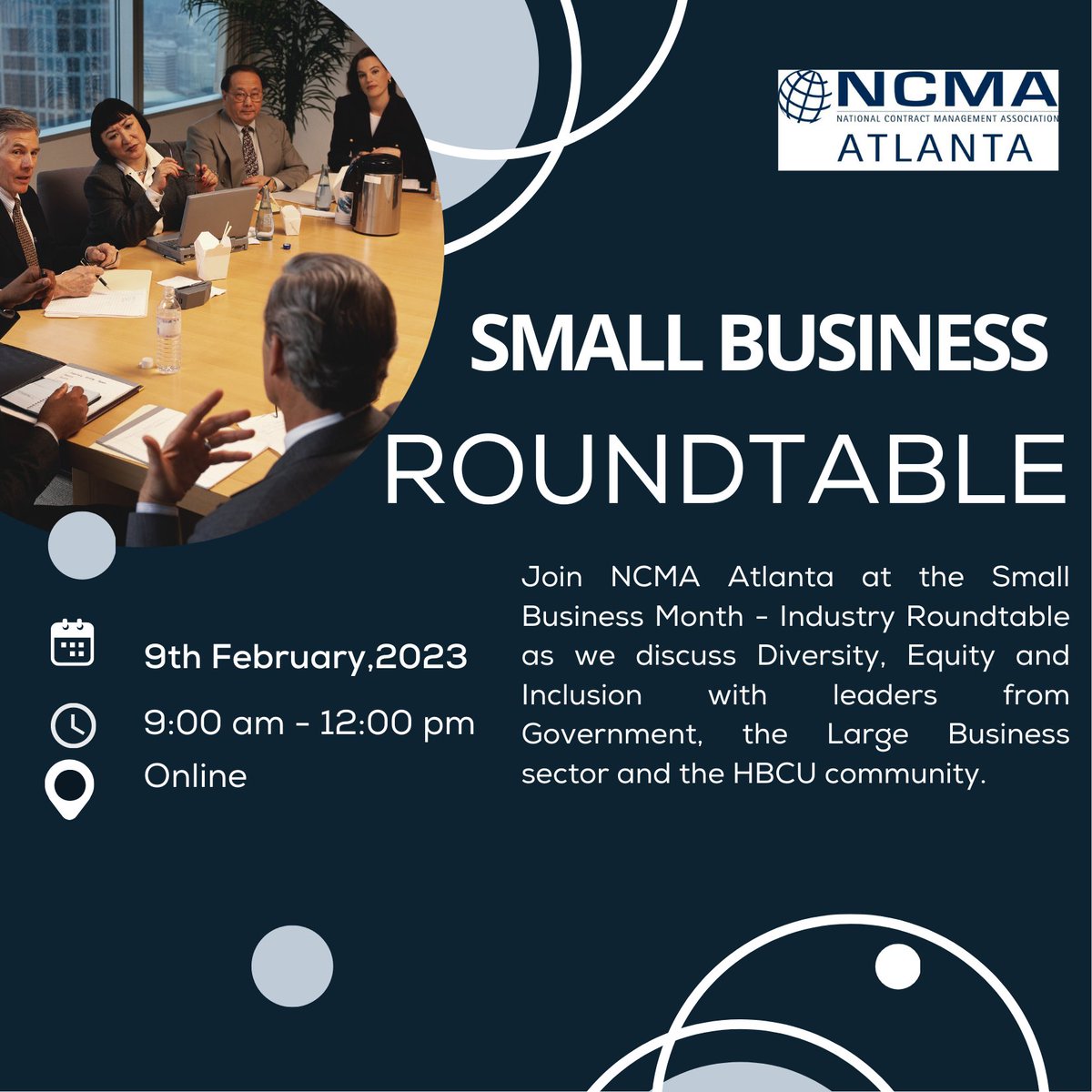 There's still time to register for our Small Business Roundtable Event tomorrow! To register, visit us at buff.ly/3CkH8Eh 
#ncma #education #smallbusiness