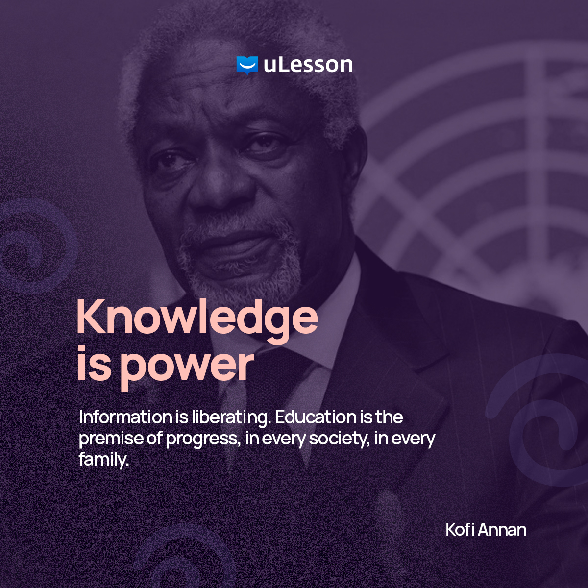 uLessonappghana's tweet photo. "Knowledge is power. Information is liberating. 
Education is the premise of progress, in every society, in every family".
-Kofi Annan

Get the uLesson app for your child here👉🏾https://t.co/bLls9XWR6i.

#uLesson #LoveLearning #Education #GhanaEducation #WednesdayWisdom https://t.co/RzOumewxcl
