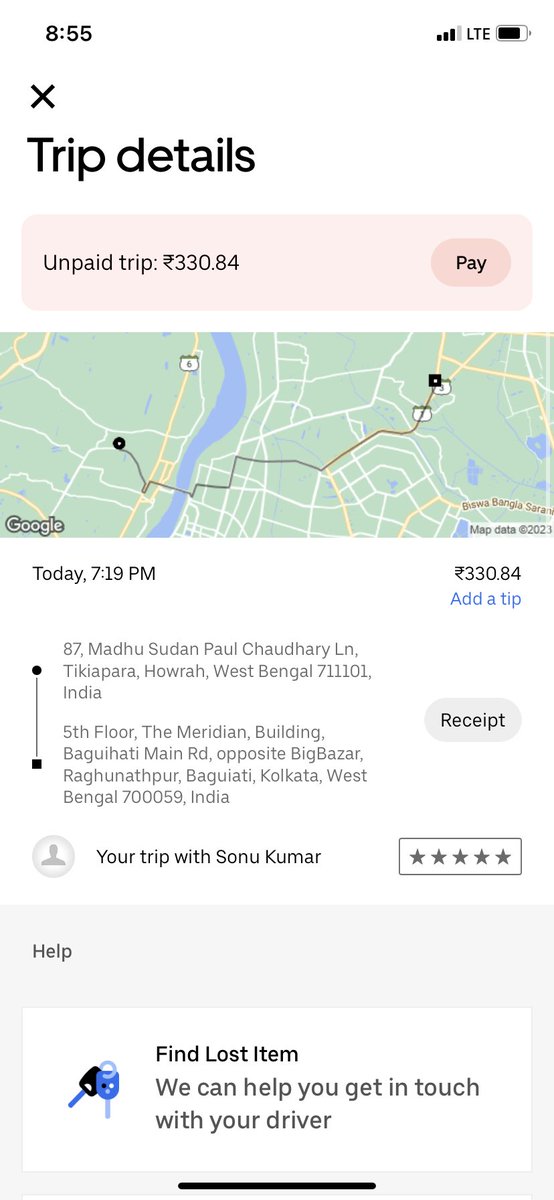 CrytoLover5's tweet photo. @Uber_India @Uber I have booked a drive and after finishing the trip due to upi failure i paid the driver in his personal upi but now I can see the payment is unpaid in my uber app below is the attached images #uber #uberRide https://t.co/NTVF25desc