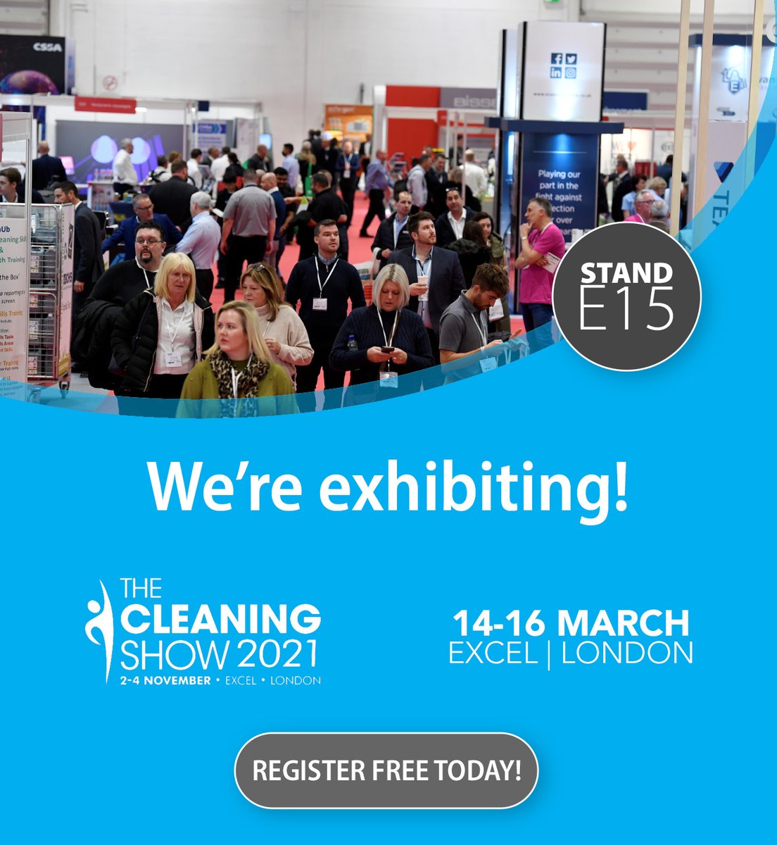 We’re exhibition at the @TheCleaningShow !

Click here to join us for free👉 bit.ly/3YuCe0A