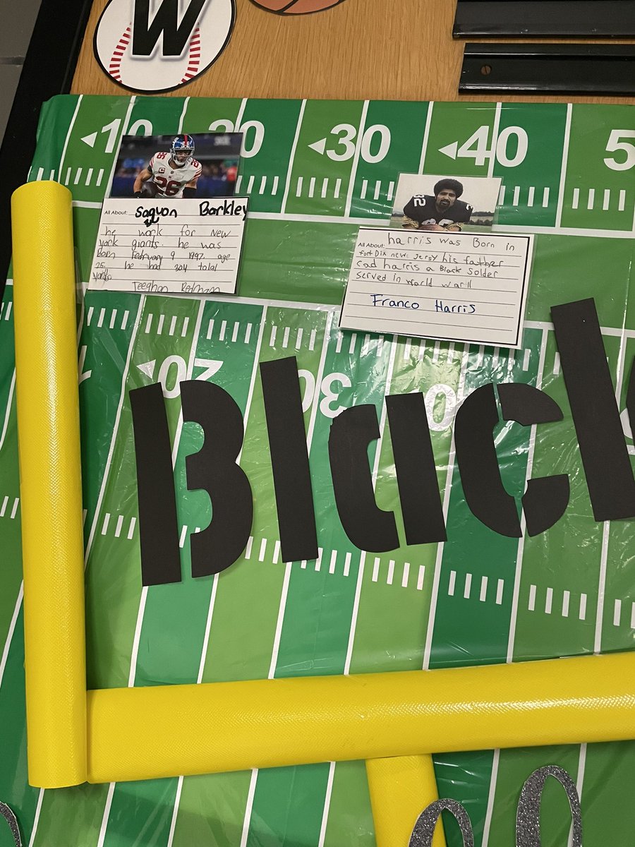 Sarah Schwinn (@sschwinnbcps) on Twitter photo Room 107 is celebrating Black excellence in the NFL! #blackhistorymonth2023 <a href="/Lj_era8/">Lamar Jackson</a> <a href="/PatrickMahomes/">Patrick Mahomes II</a> <a href="/raylewis/">Ray Lewis</a> <a href="/NickChubb/">Nick Chubb</a> <a href="/cheetah/">Ty Hill</a> <a href="/stefondiggs/">DIGGS</a> <a href="/ShannonSharpe/">shannon sharpe</a> <a href="/TeamJuJu/">JuJu Smith-Schuster</a> <a href="/saquon/">Saquon Barkley</a> <a href="/NFL/">NFL</a> <a href="/espn/">ESPN</a> Room 107 is celebrating Black excellence in the NFL! #blackhistorymonth2023 <a href="/Lj_era8/">Lamar Jackson</a> <a href="/PatrickMahomes/">Patrick Mahomes II</a> <a href="/raylewis/">Ray Lewis</a> <a href="/NickChubb/">Nick Chubb</a> <a href="/cheetah/">Ty Hill</a> <a href="/stefondiggs/">DIGGS</a> <a href="/ShannonSharpe/">shannon sharpe</a> <a href="/TeamJuJu/">JuJu Smith-Schuster</a> <a href="/saquon/">Saquon Barkley</a> <a href="/NFL/">NFL</a> <a href="/espn/">ESPN</a>