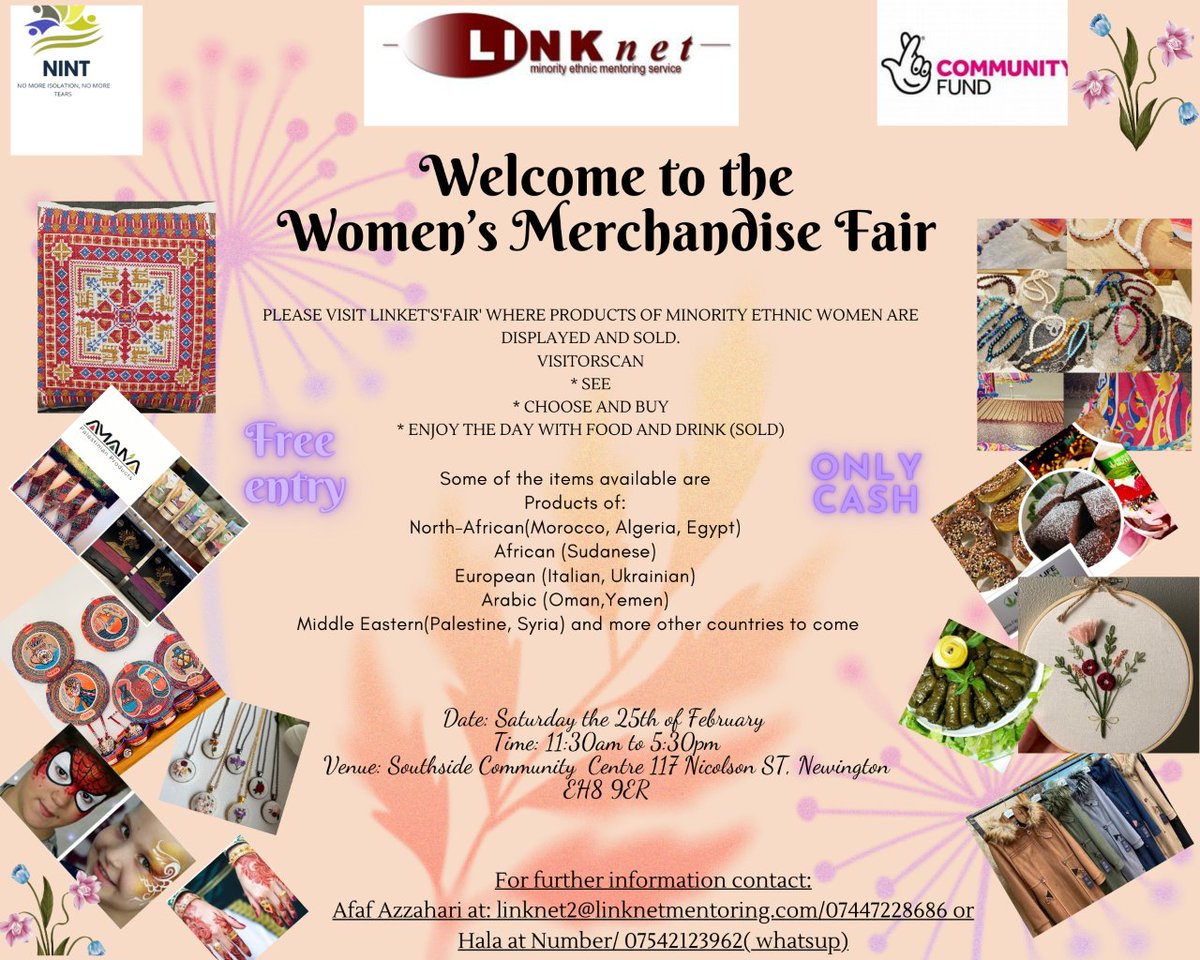 DadsRockOrg's tweet photo. Fancy going to a multicultural Women's Merchandise Fair? 

Our friends at LINKnet are having a multicultural Women's Merchandise fair on 25th February - all welcome!

#DadsRock #LinkNet #multiculturalwomen #merchandise https://t.co/wG9FQbBKHP