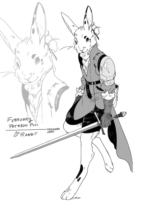 The result for the February patron poll and my first real foray into #furry! 
Meet Benoît
He is a gentleman with humor in his eyes. 